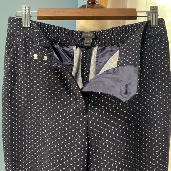 J. Crew Navy Foulard Print Elastic Waist Pants - Picture 5 of 7